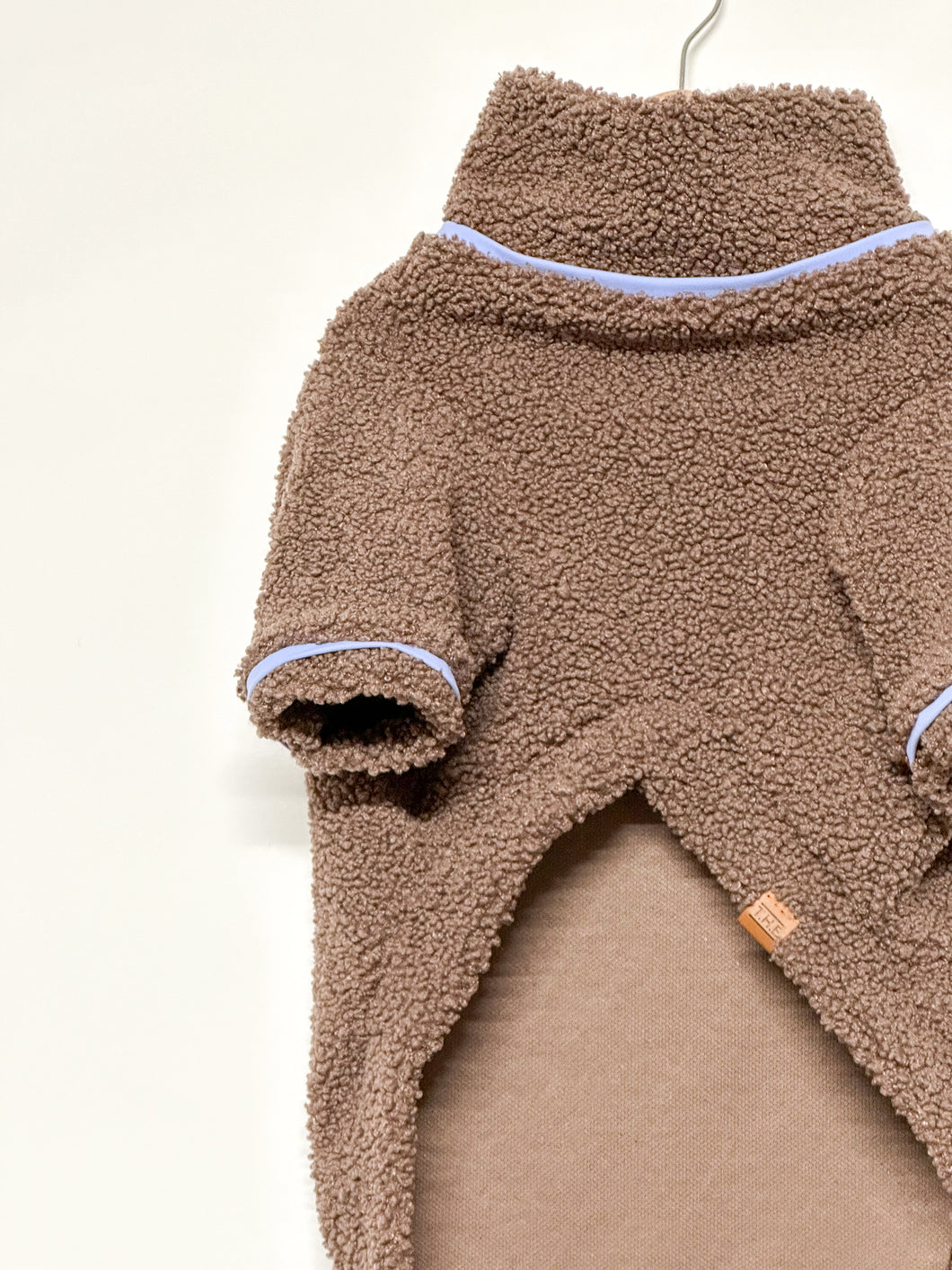 Dog Jumper - Mocha Piped Teddy