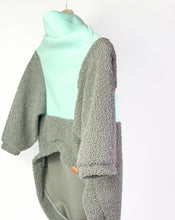 Load image into Gallery viewer, Dog Jumper - Spliced Teddy - Grey/Mint
